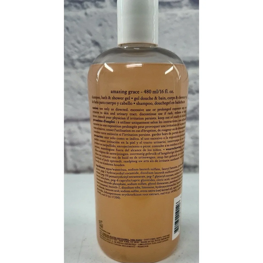 Philosophy Amazing Grace Shampoo, Bath & Shower Gel 16 oz NEW Sealed NOS
